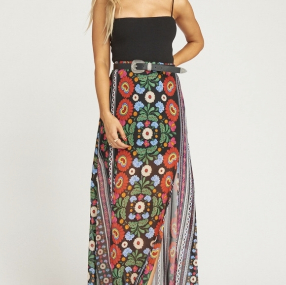 Show Me Your MuMu Mick Double Slit Skirt in Mexicali Size Small - Picture 3 of 11